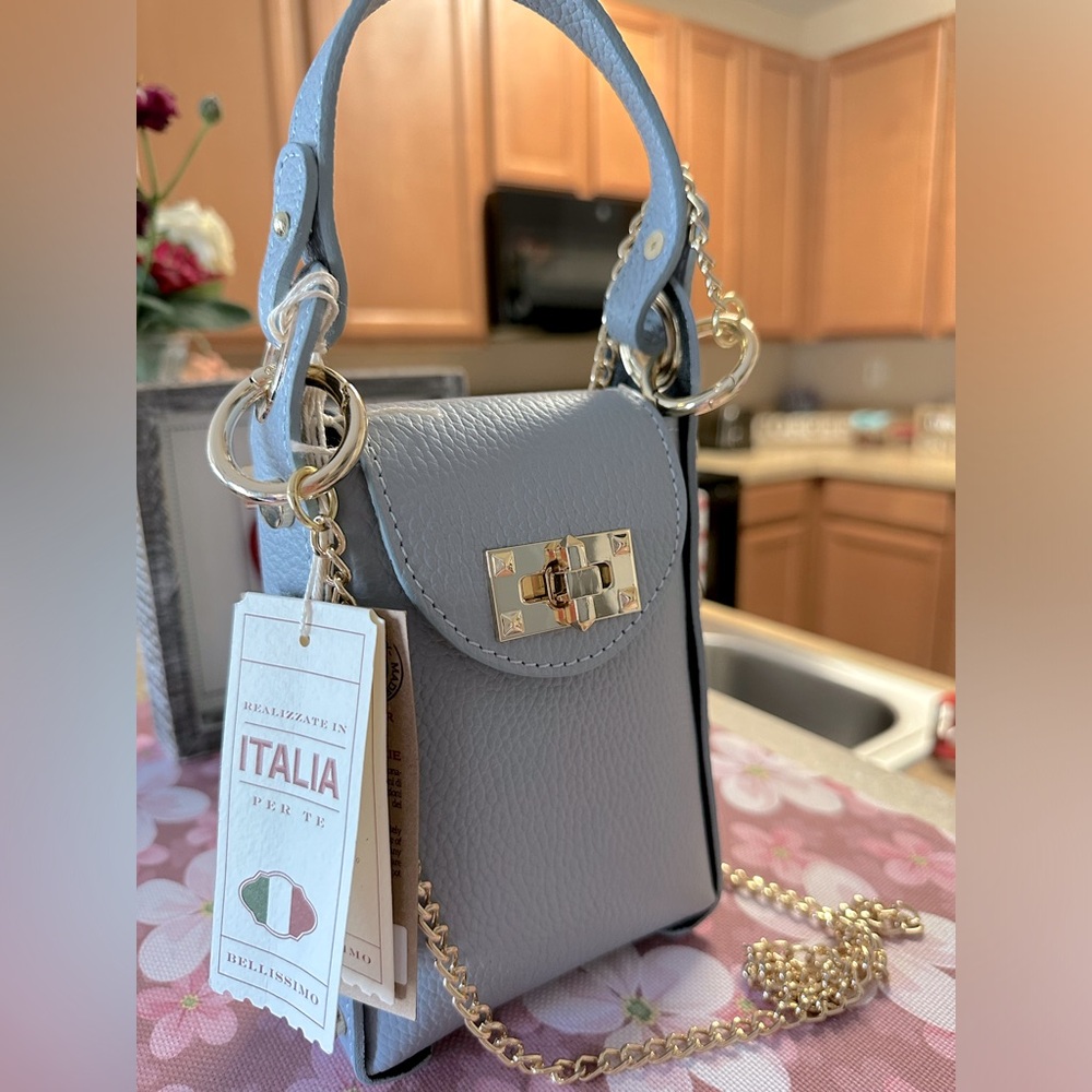Anna Paola GENUINE Leather small crossbody